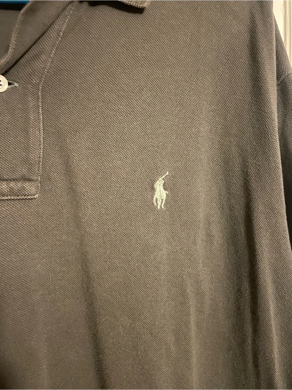 Ralph Lauren Dark Gray Short-Sleeve Polo with Embroidered Pony Men’s Size XL